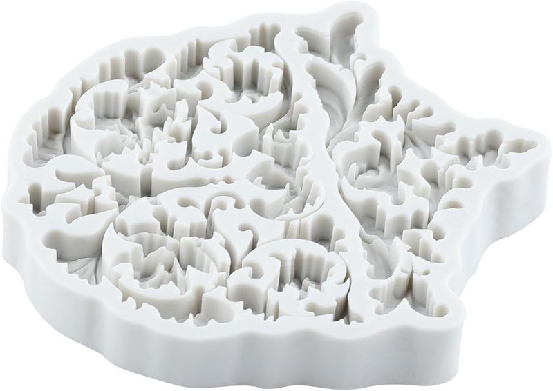 TAOXIBEI Vintage Curlicues Relief Lace Polymer Clay Mold Baroque Scroll Lace Silicone Molds for DIY Crafts Epoxy Resin Casting Air Dry Polymer Clay Plaster Jewelry Making - Image 4